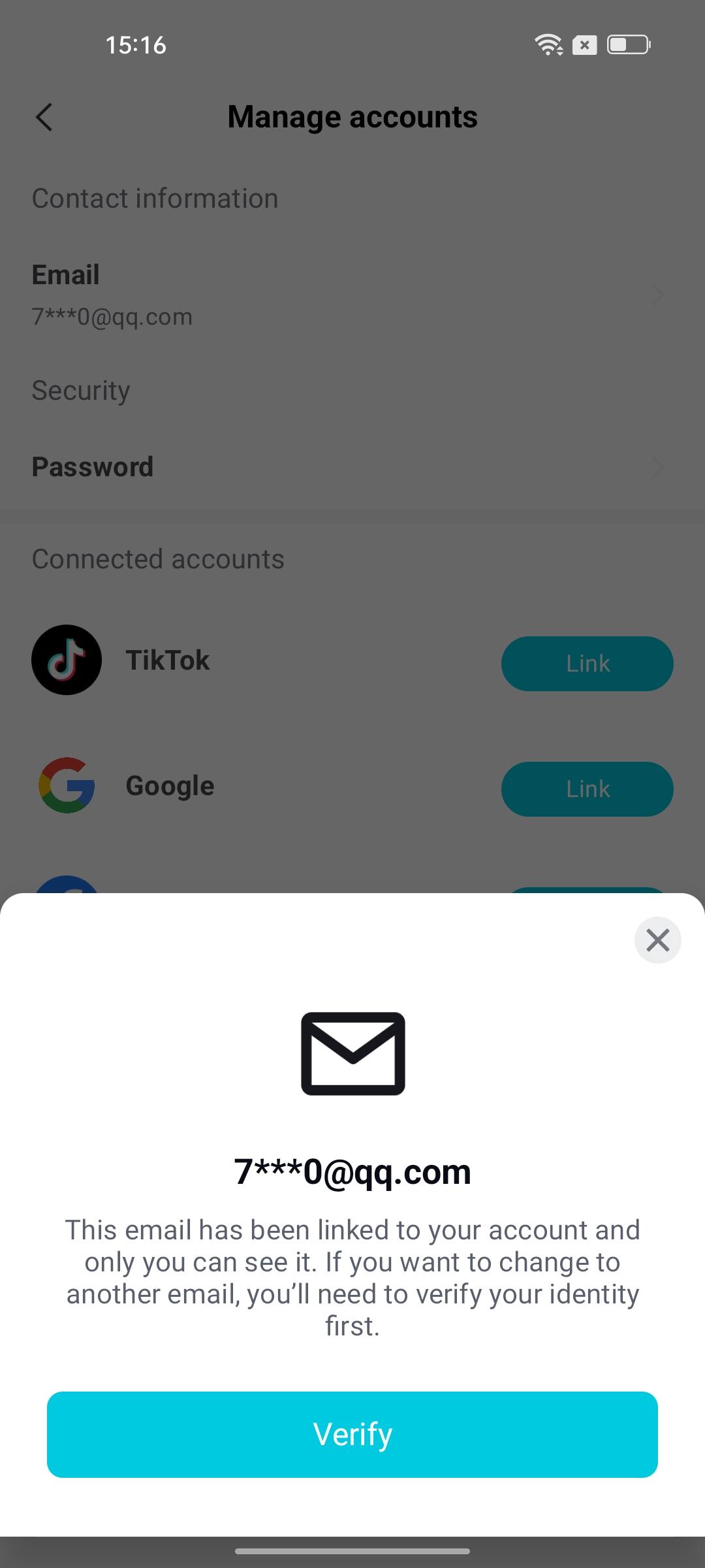 Change the bound email address