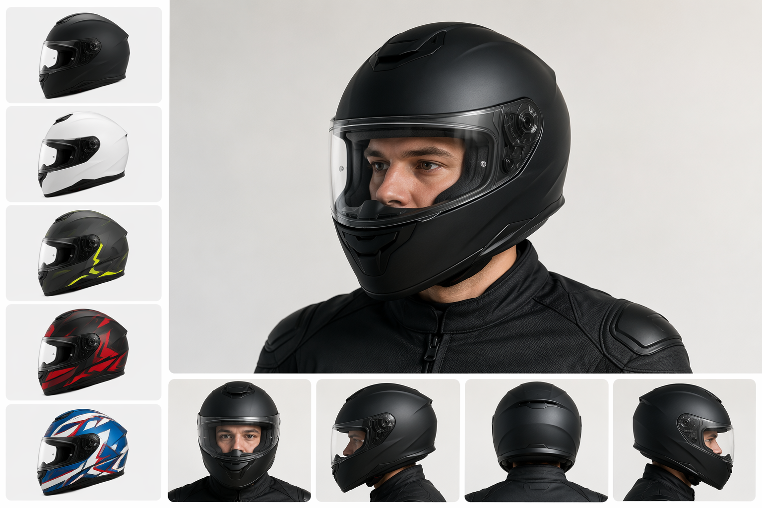Dreamina virtuell hjälm försök på snabb exempel 3: Sleek Sport Helmet Try-On