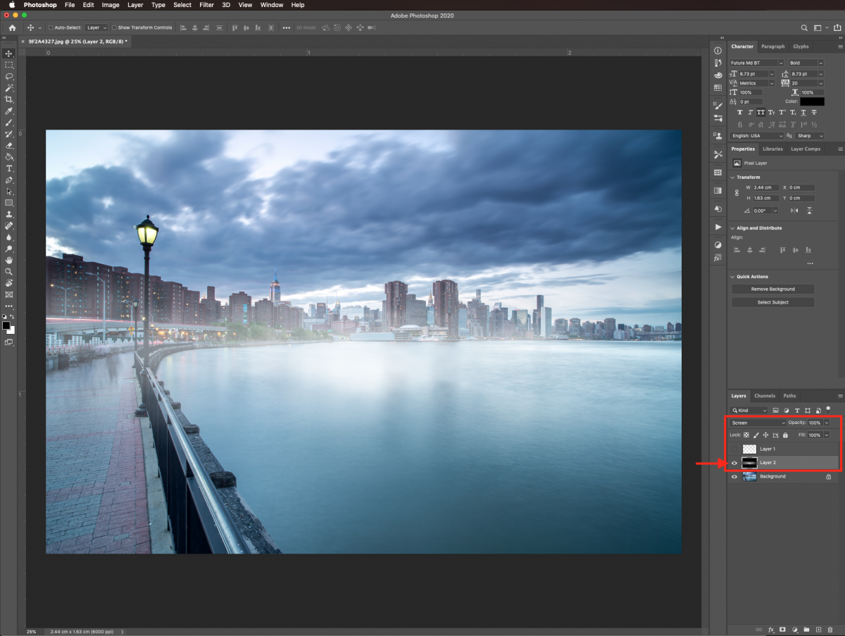 Reduce the opacity to tweak intensity
