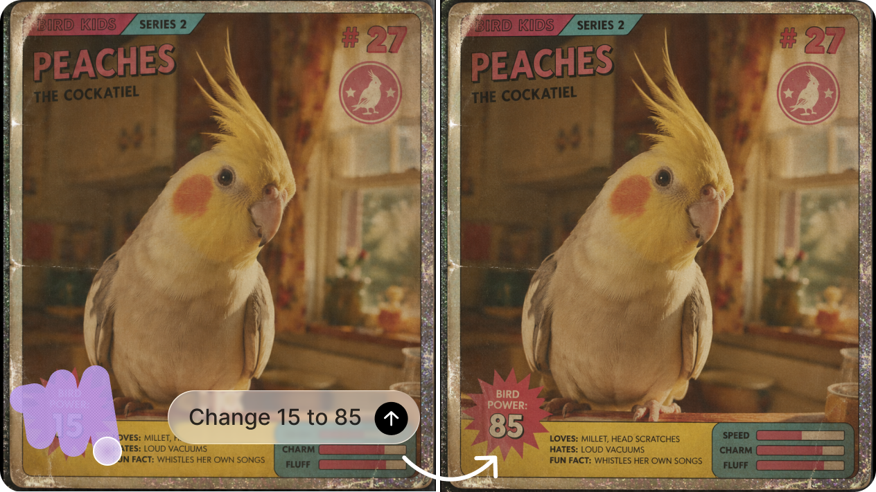 Transform any photo into a collectible card with image-to-image