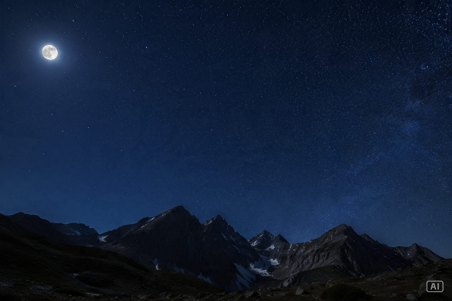 Starry night sky good night image generated by Pippit