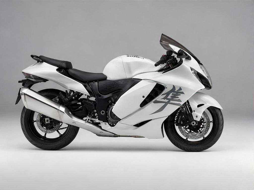 Suzuki Hayabusa AI Prompt prompt example 4 - White studio profile