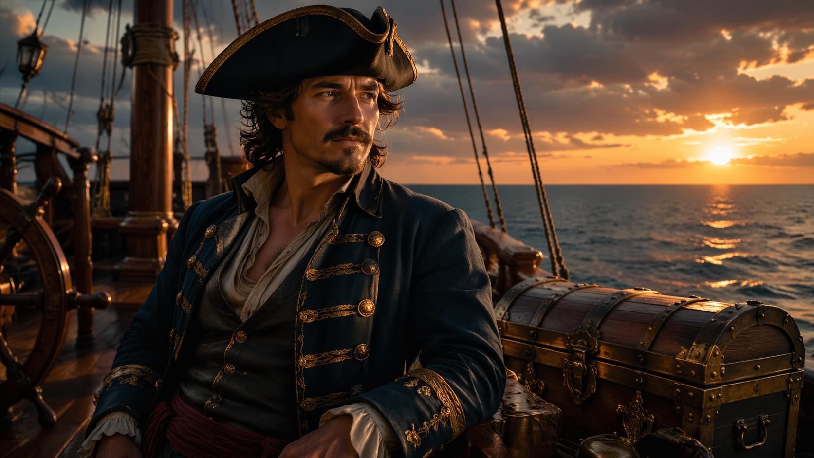 Dreamina Piratenfilter Aufforderungskarte 1: Hollywood-Piratenkapitän