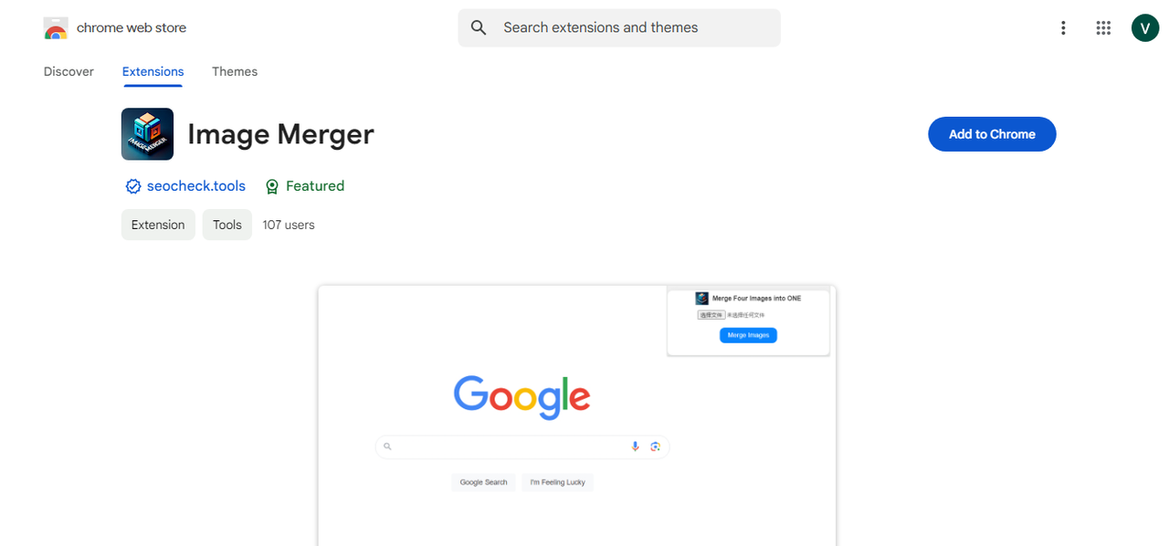 Add image to image online with Chrome extension