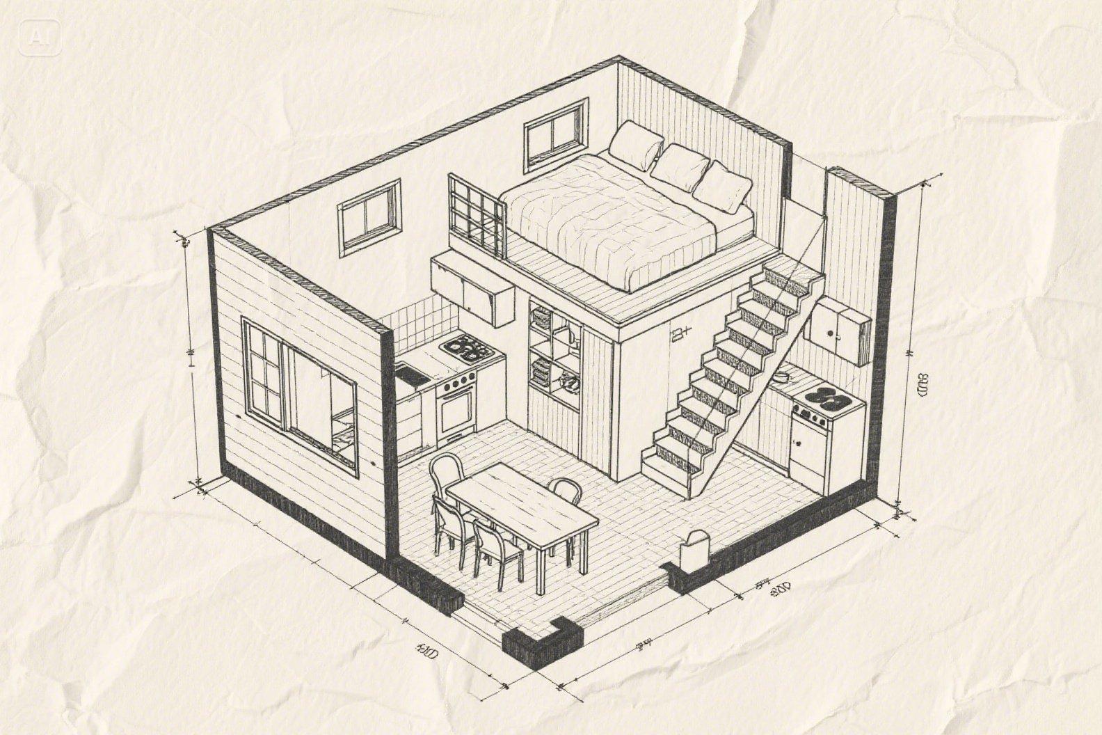 Plattegronden voor tiny houses