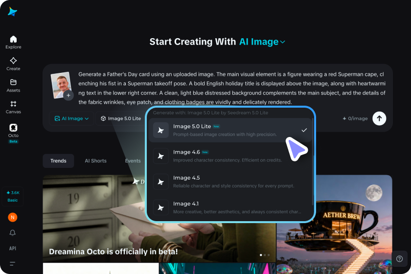 Adjust settings and generate