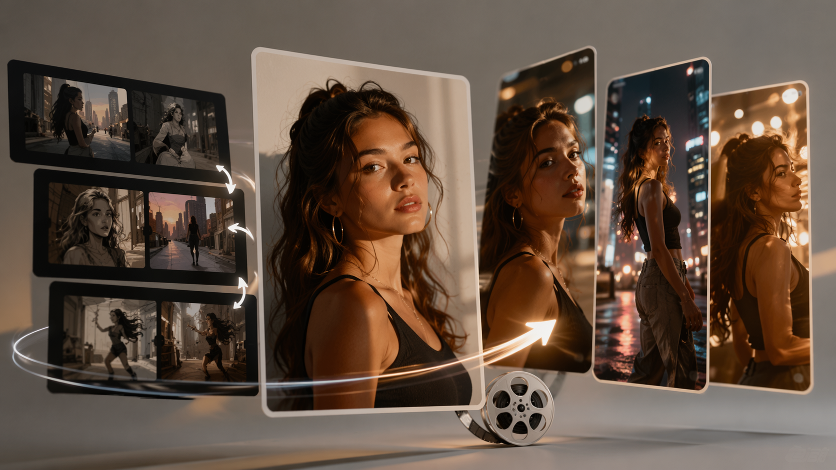 Dreamina AI image to video prompts for TikTok prompt example 1: cinematic portrait animation prompt