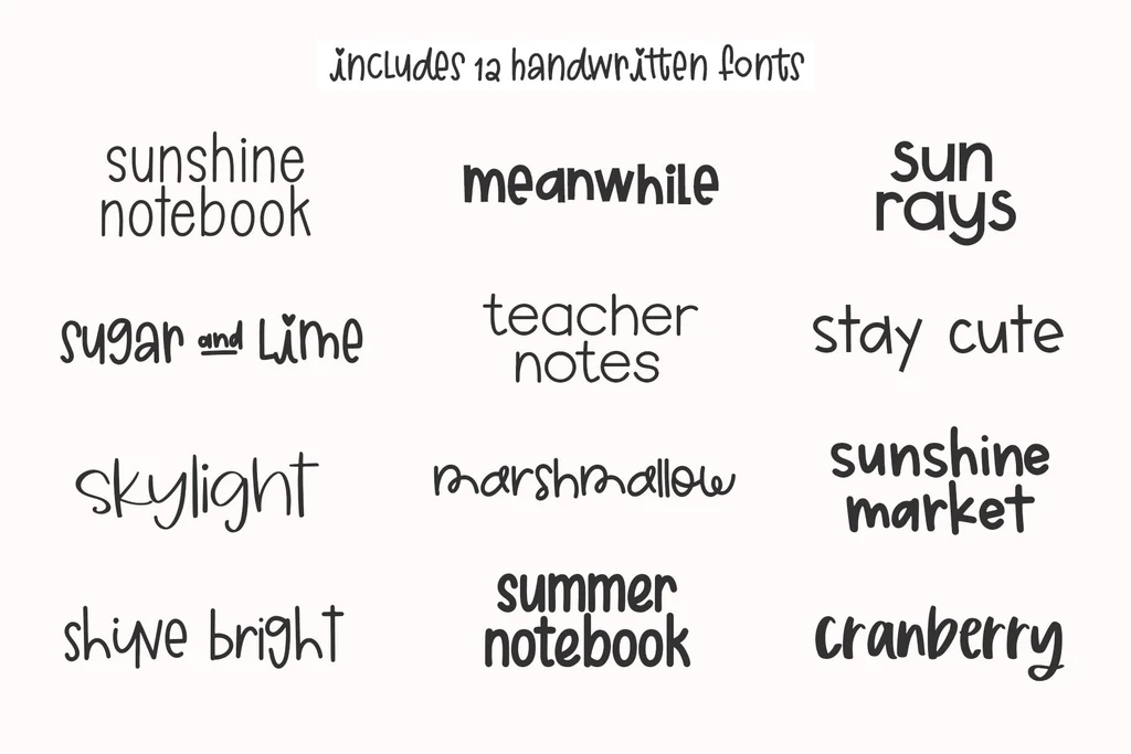 Cute handwriting fonts