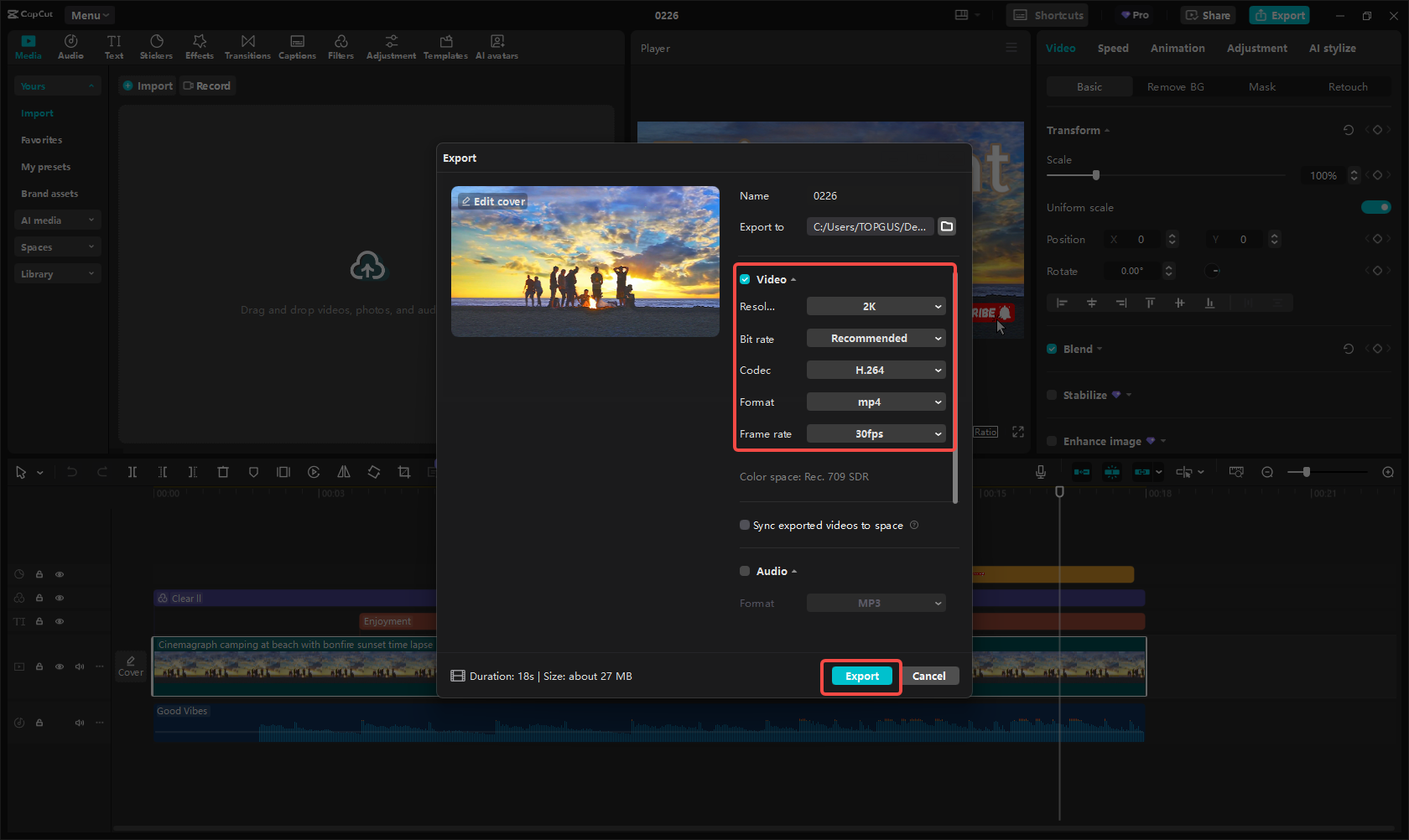 Exporter et partager sur YouTube