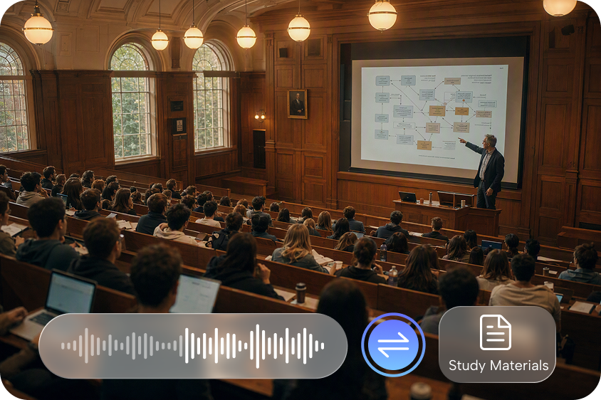 Turn lectures into study material