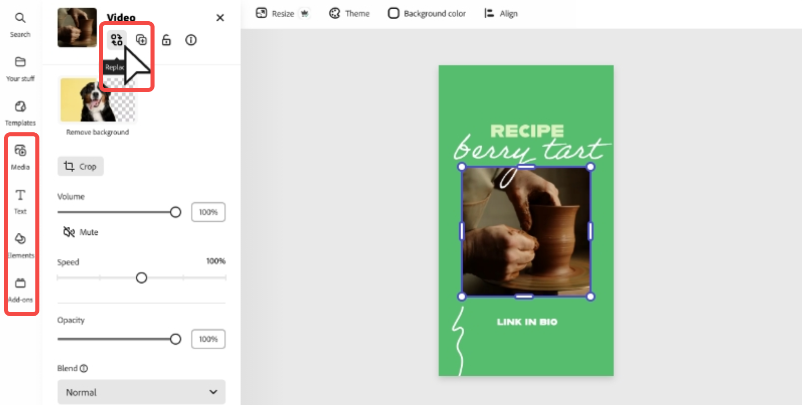 Personalizacja szablonu za pomocą Adobe Express
