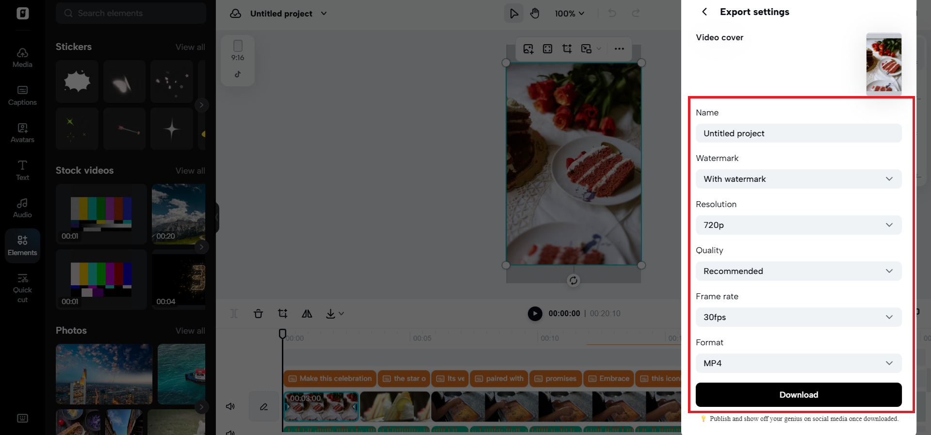 Exportáld a videódat