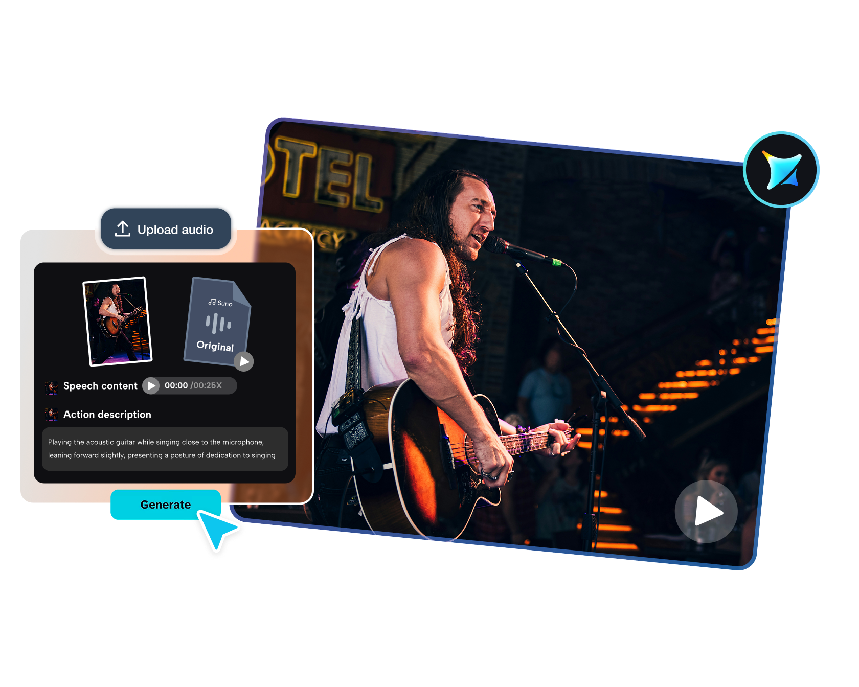 Generator gratuit de videoclipuri AI din melodii