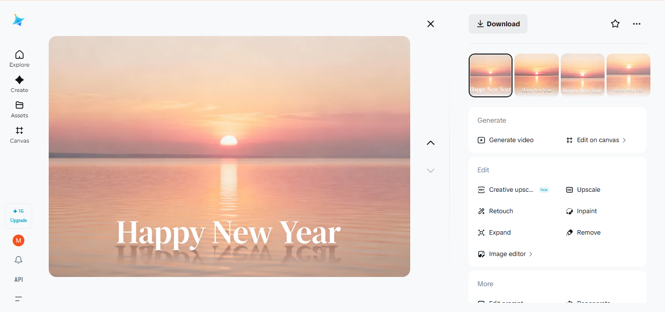 Sunrise New Year hope theme