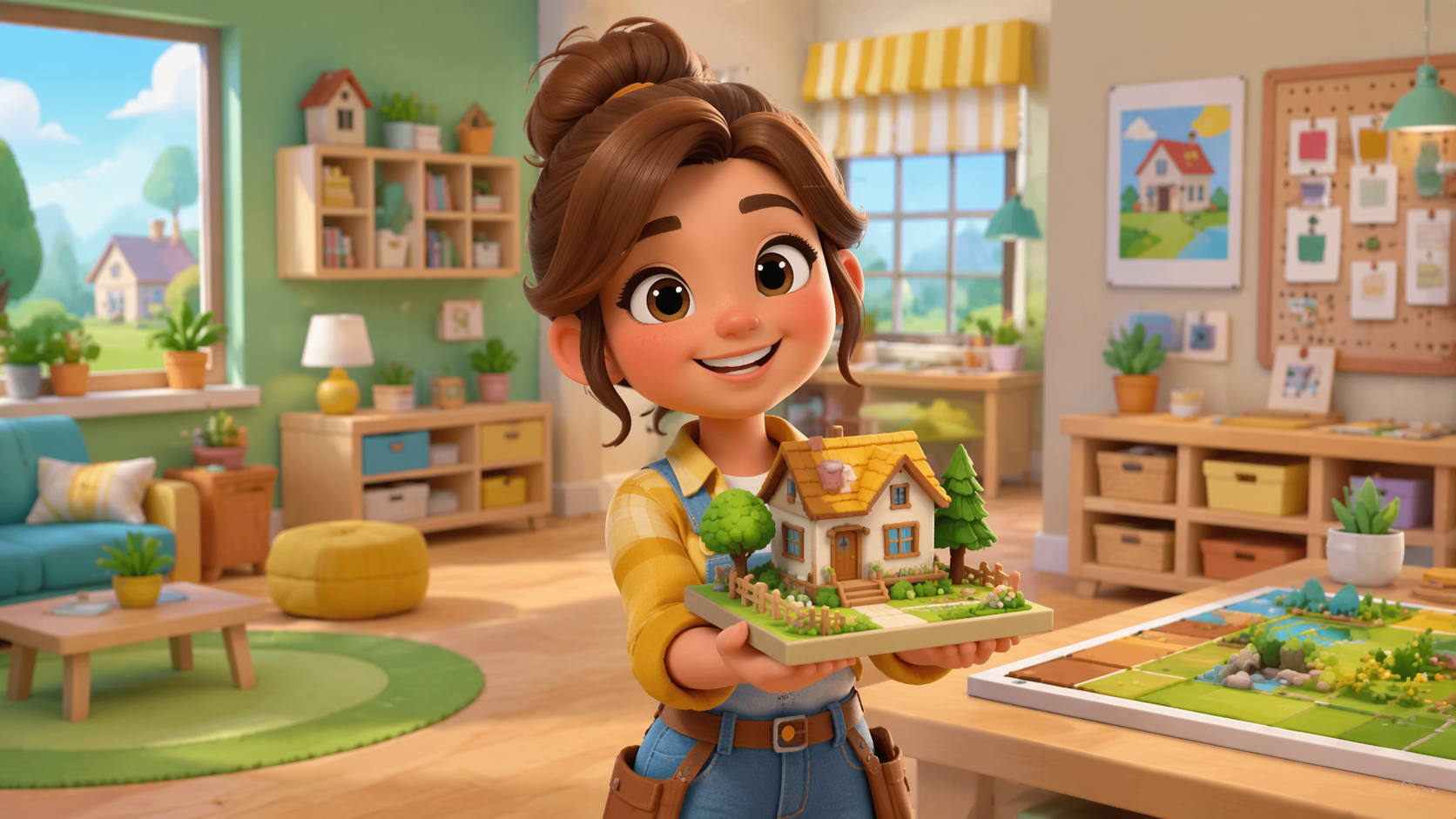 Dreamina Sims filter prompt example 4: Cute Builder Mode Style