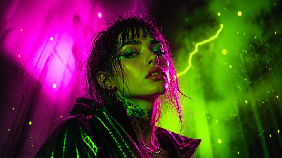 Toxisches Neon-AI-Filter-Heldenbild