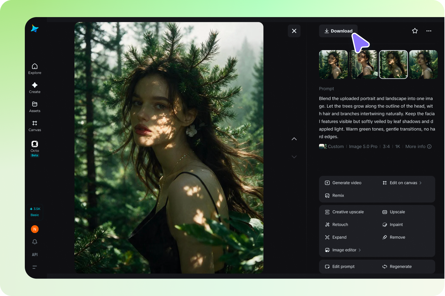 Select the best output and download