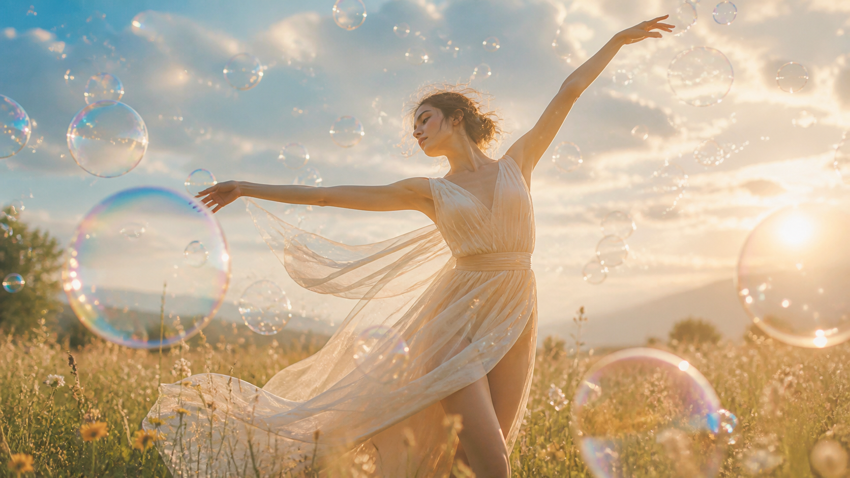 Dreamy Soap Bubble Texture original 16:9 effect visual 2