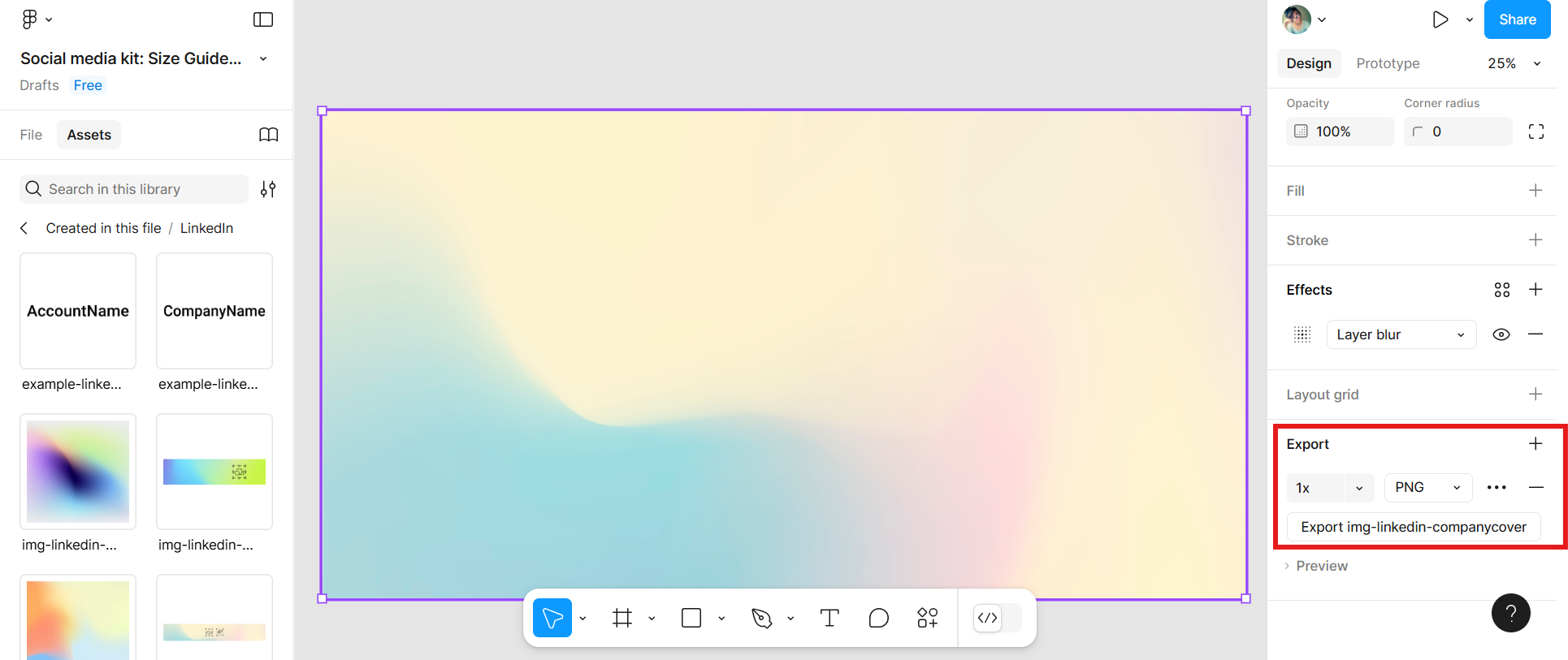 Export the image