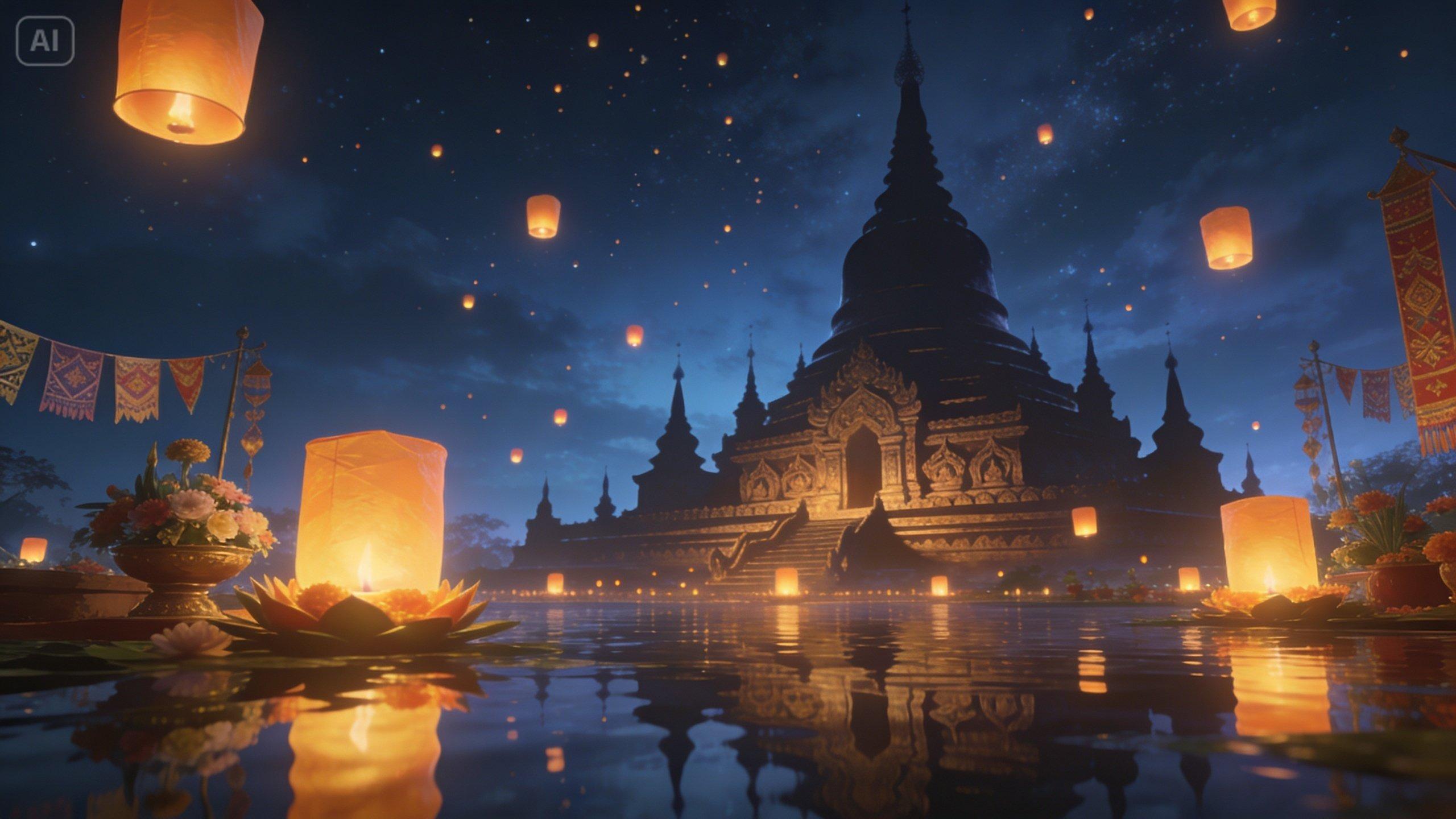 vesak day ai video prompt