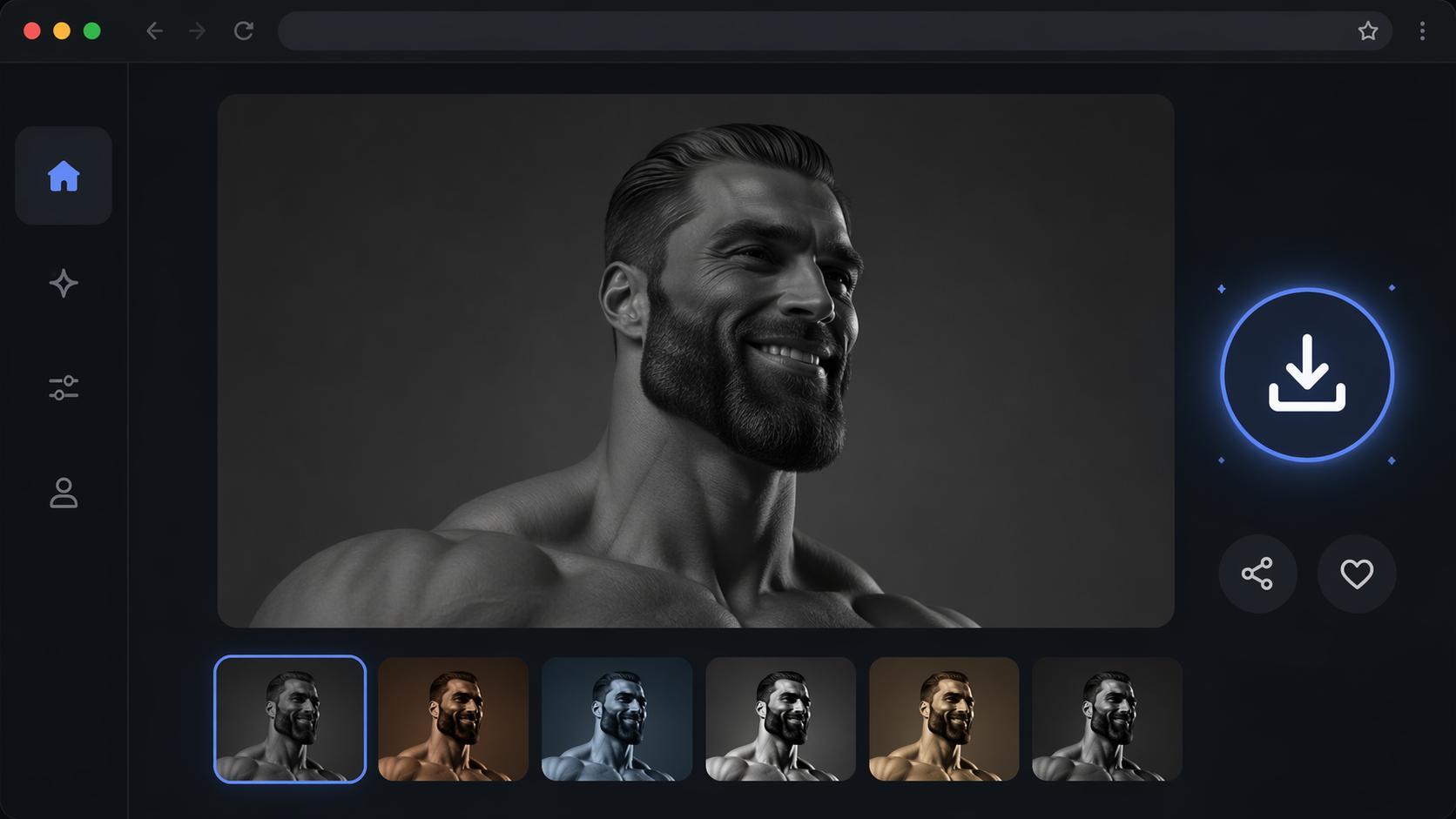 AI Chad faccia avatar risultato