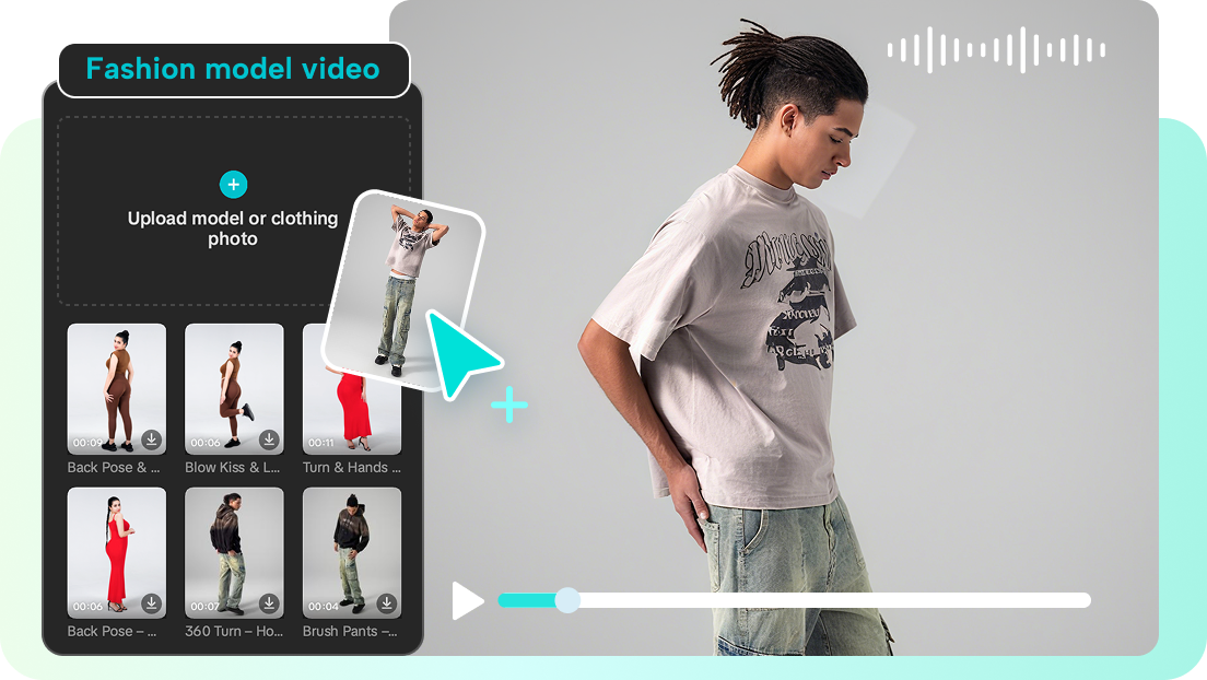Mengubah foto model fashion AI menjadi video dalam CapCut