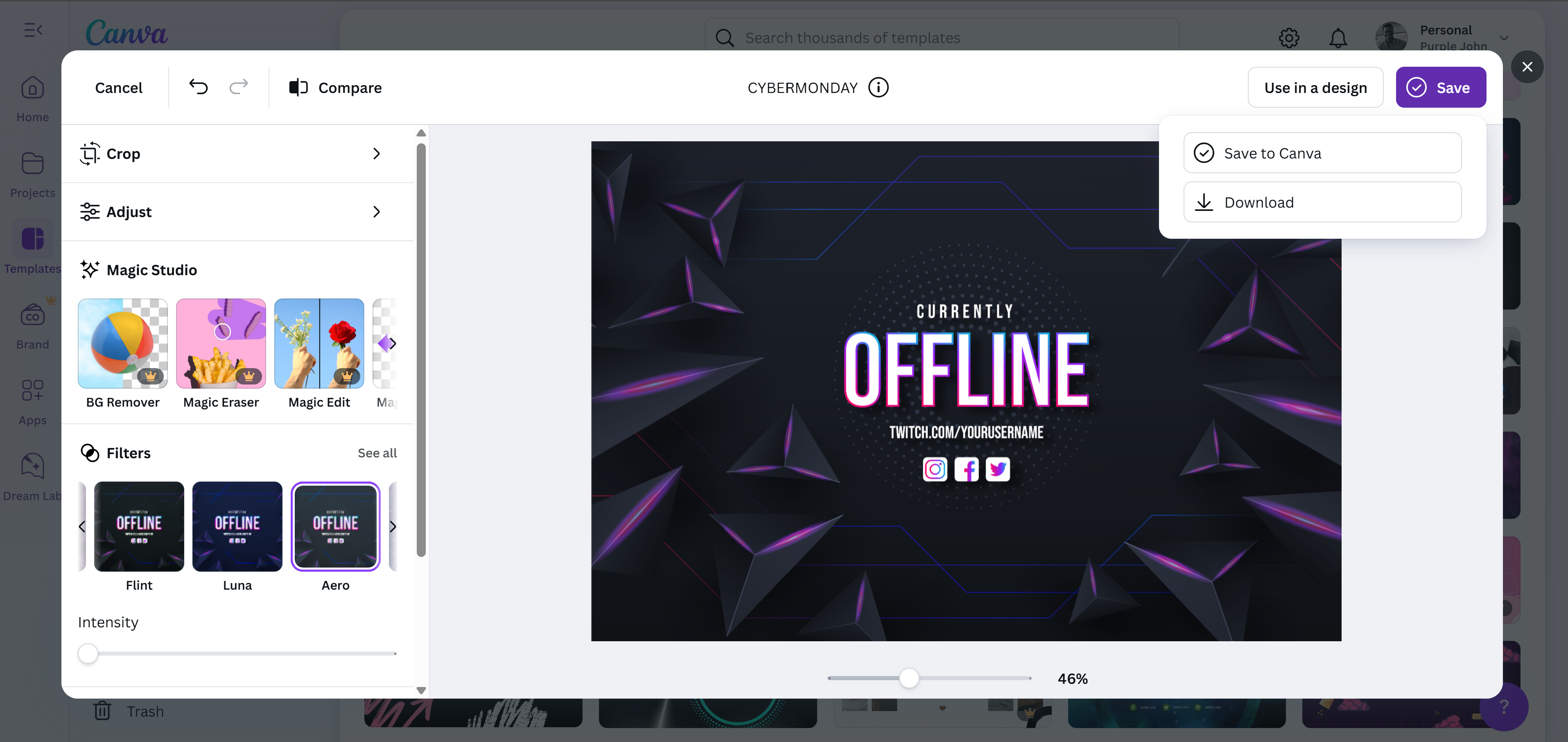 Crear banner para Twitch con Freepik
