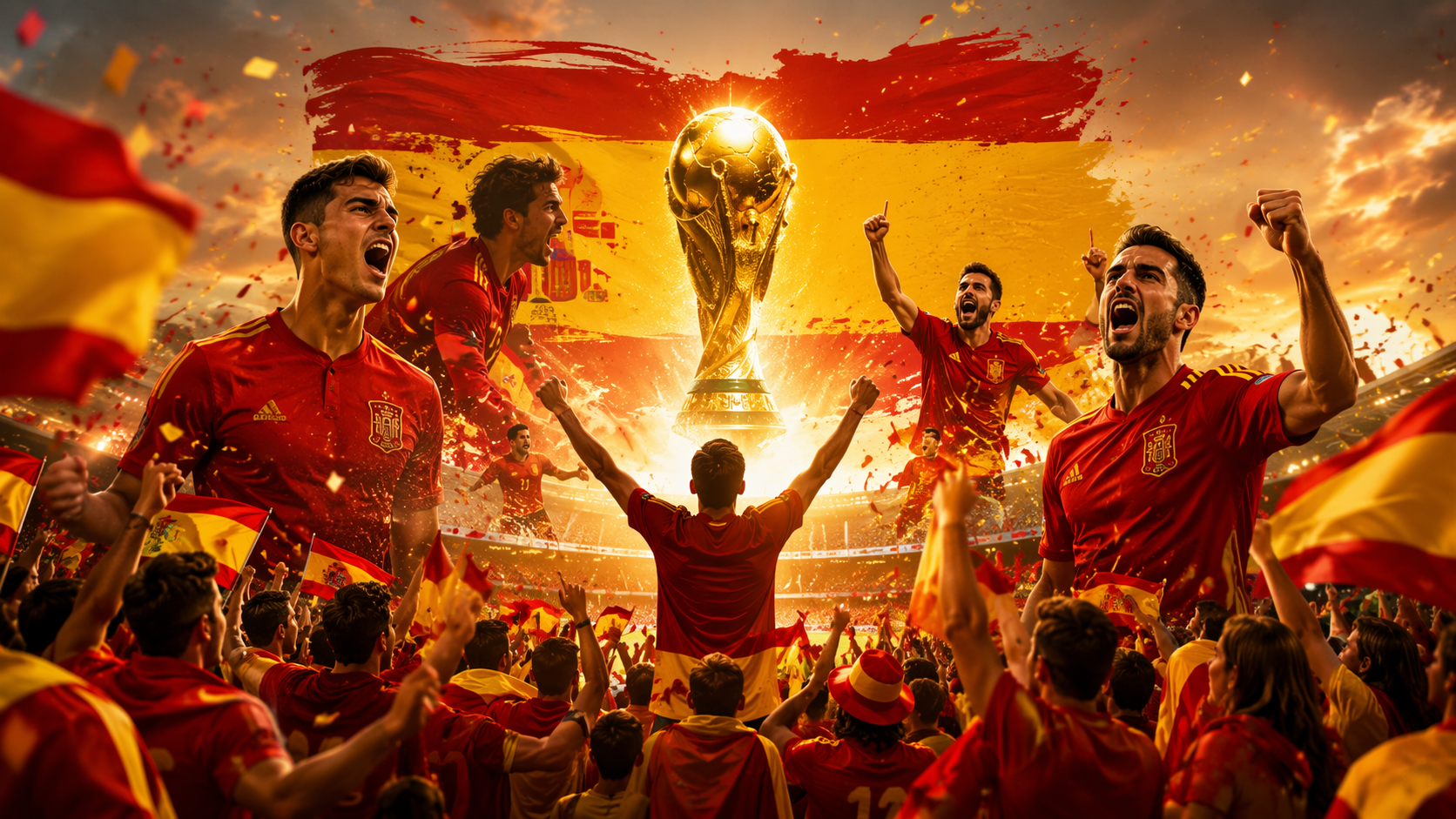 Dreamina spain argentina world cup final prompt example 3: Final Whistle Celebration