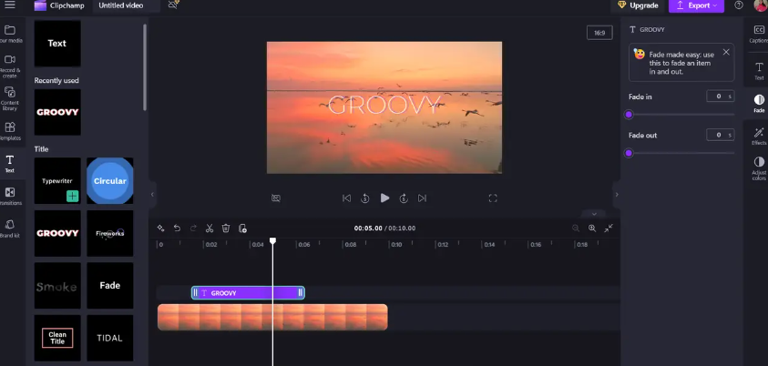 Aggiungi il testo del karaoke al video utilizzando Clipchamp