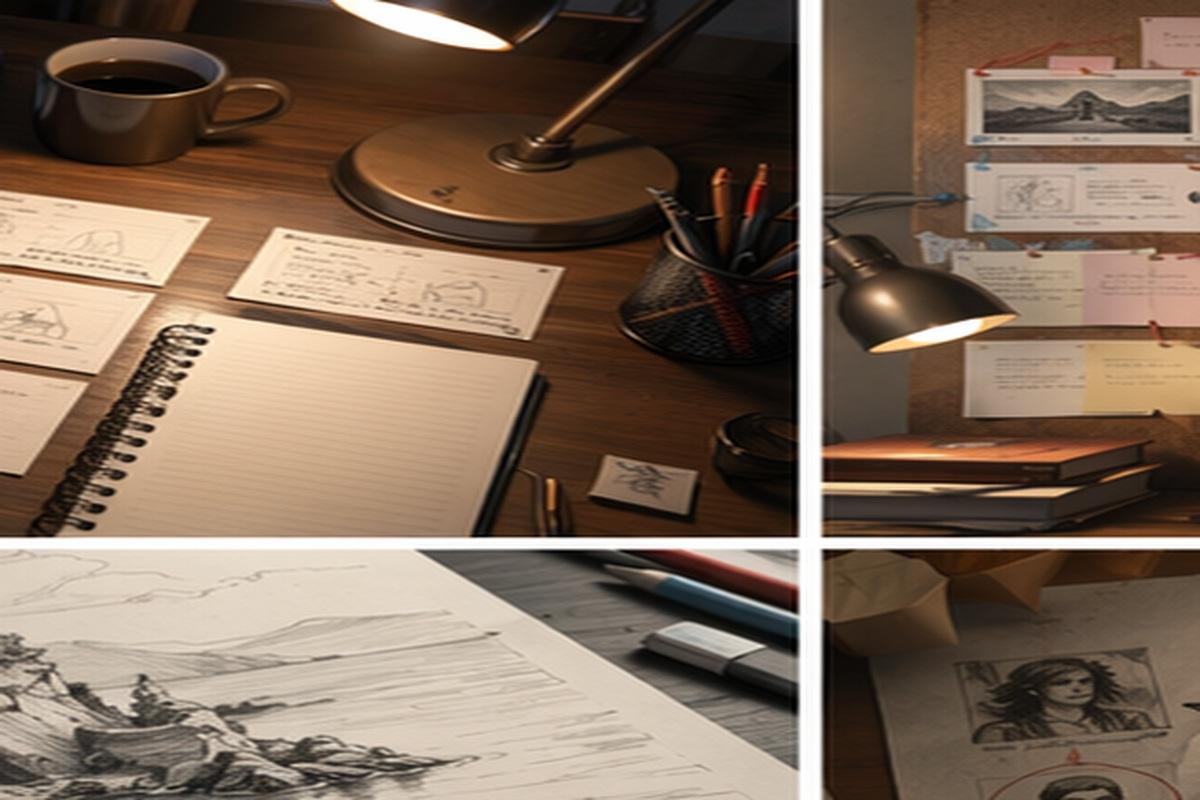 Scene Generator Writing character scene topic-relevant visual