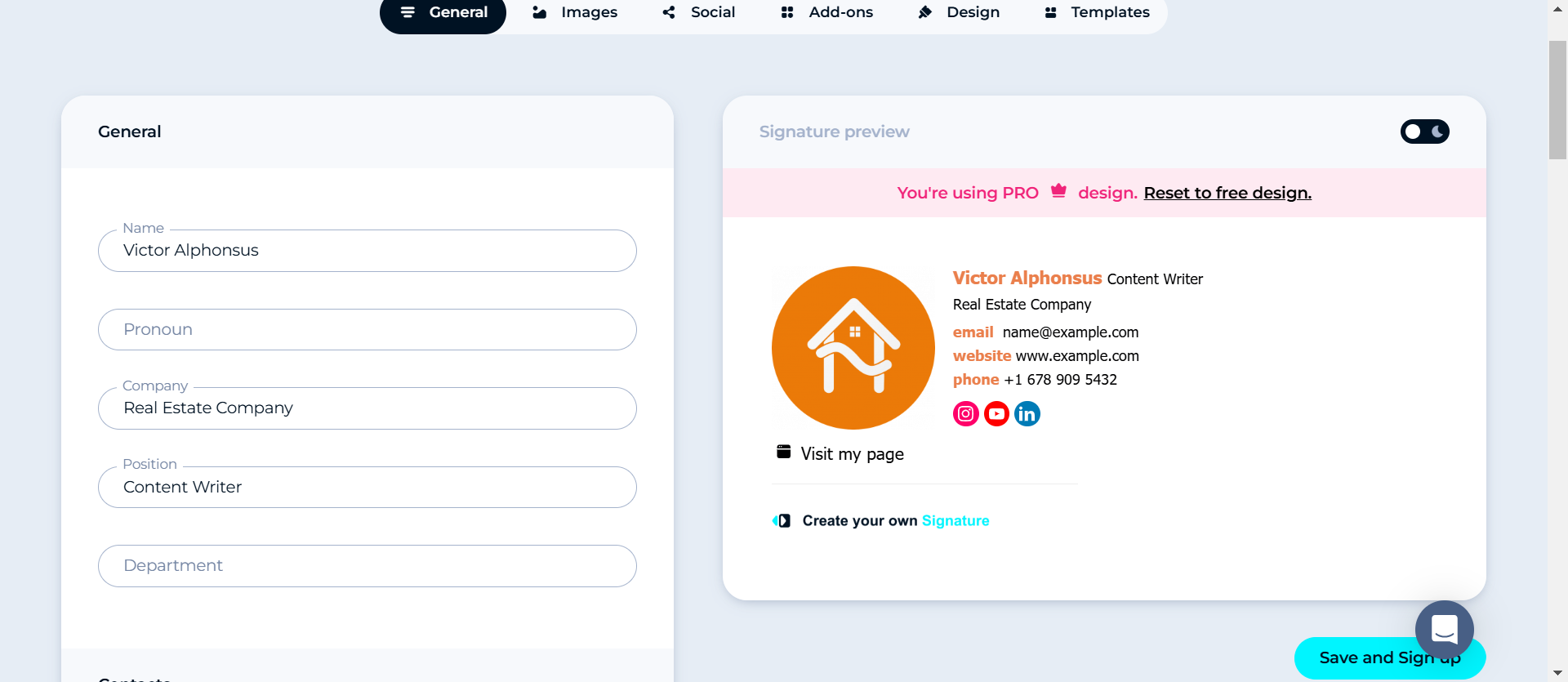 MySignature: pinakamahusay na gmail signature generator