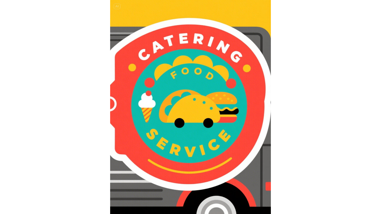 Logo per il servizio di catering dei food truck