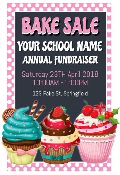 School bake sale poster