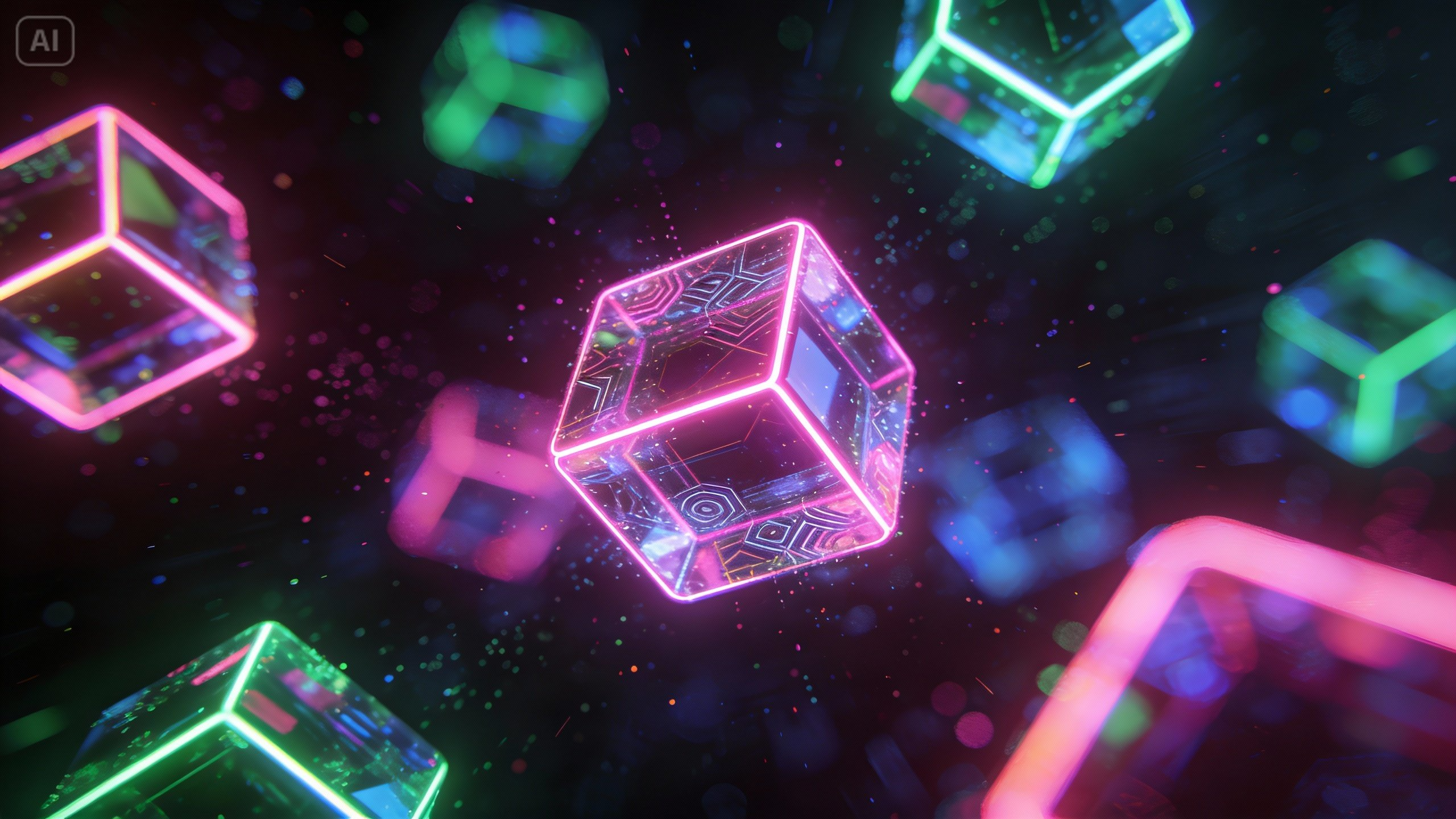 Forme astratte al neon