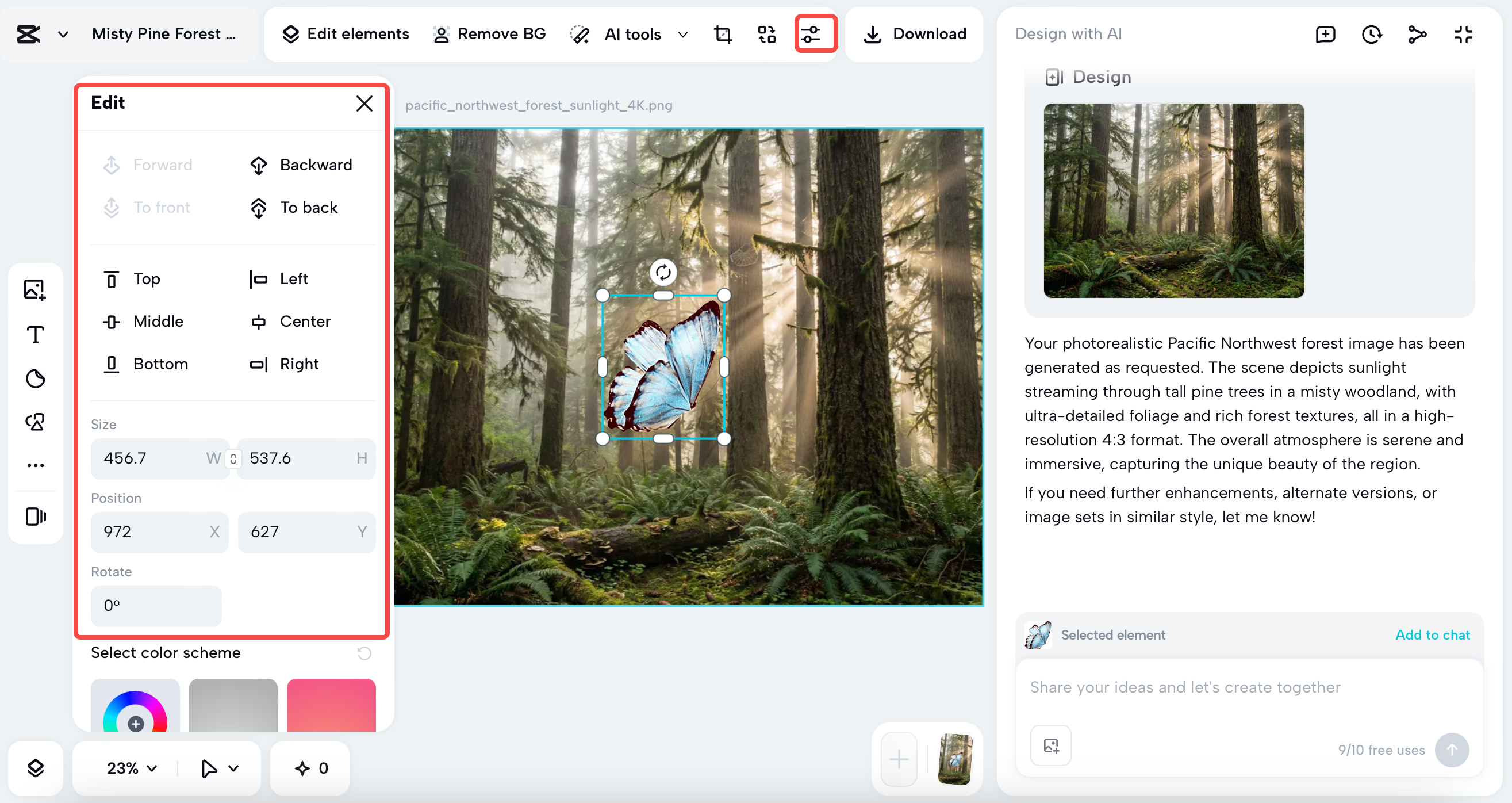 built-in layout tools