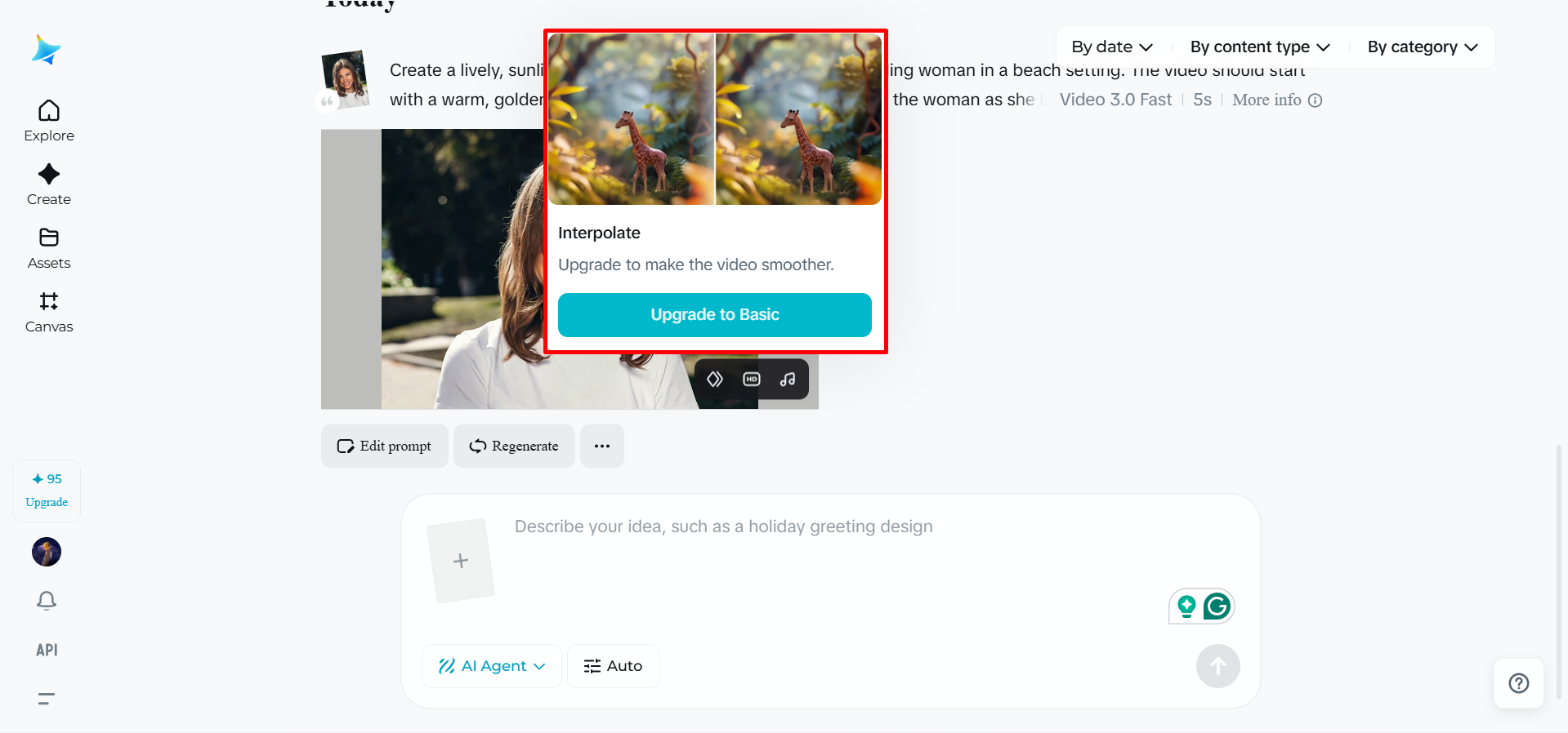 Dreamina's Frame interpolation videos you make from photos