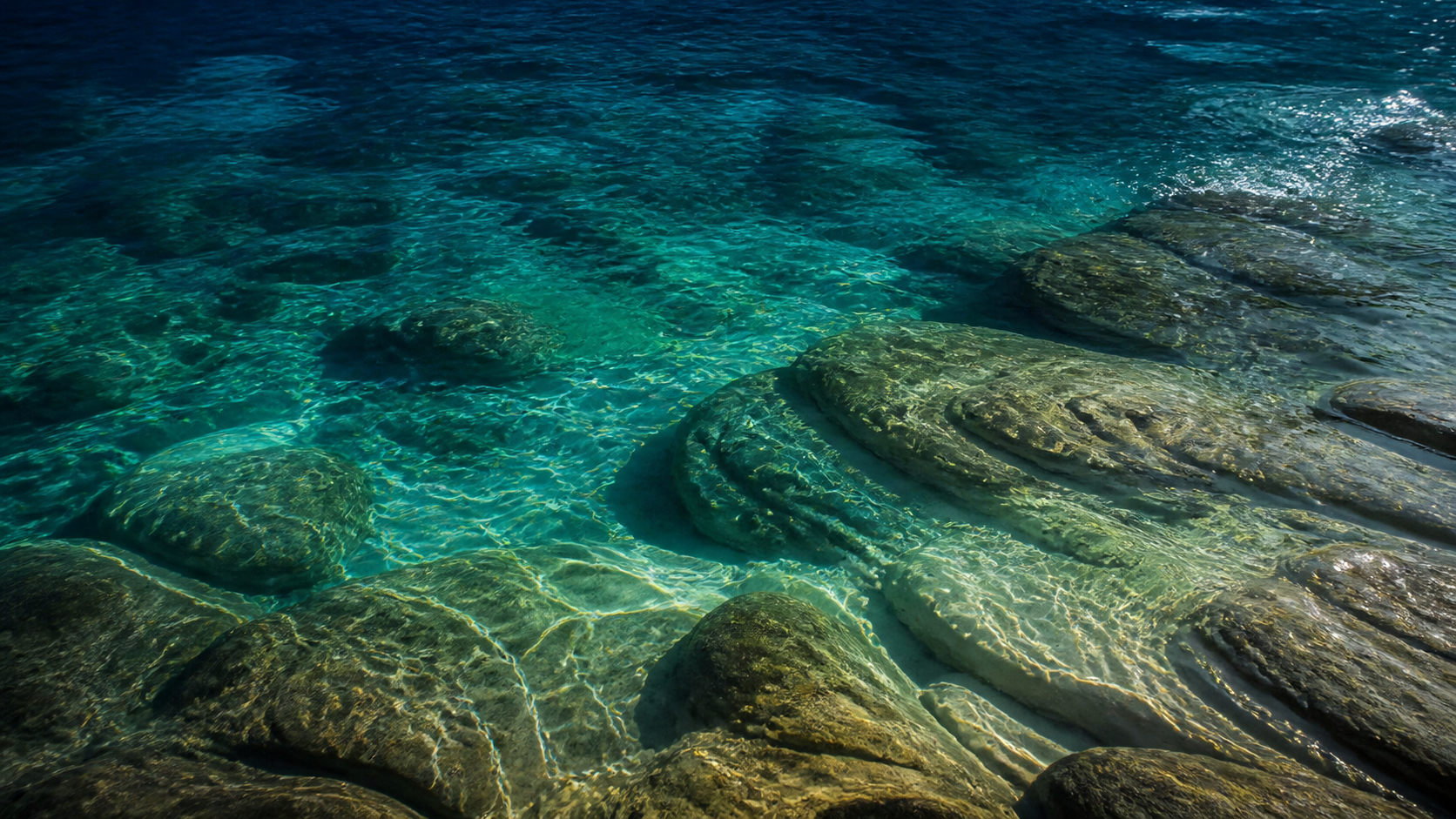 Ocean Liquid Sea Color Overlay original 16: 9 efecto visual 1