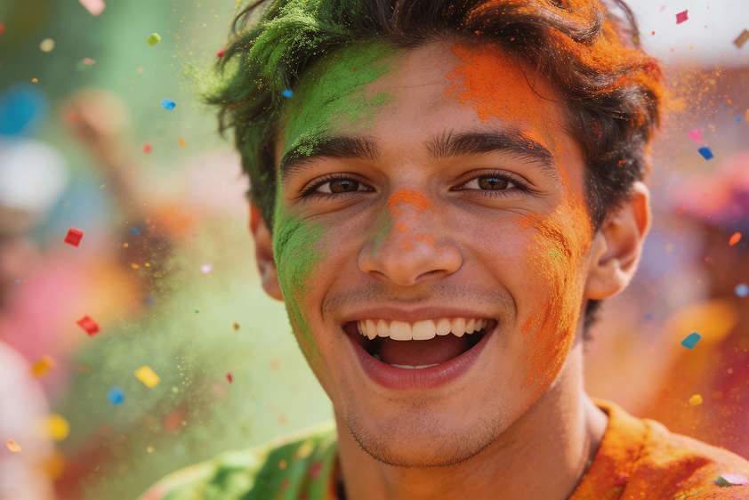 Tembakan Holi Letupan Warna
