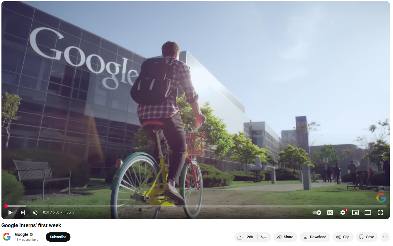 Первая неделя стажера - видео адаптации стажера Google
