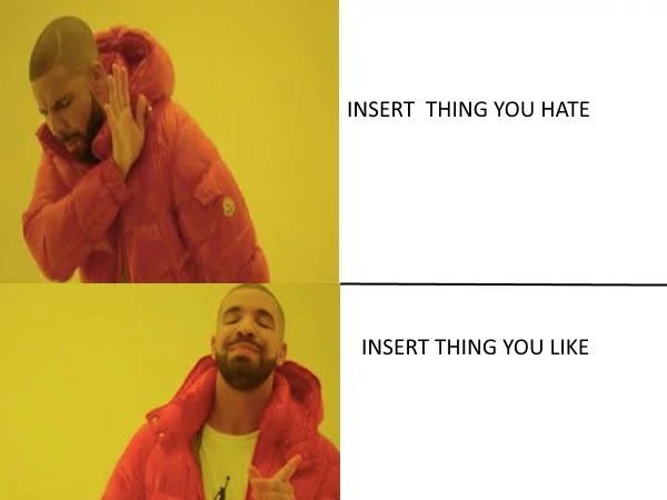 Drake Hotline Bling迷因模板