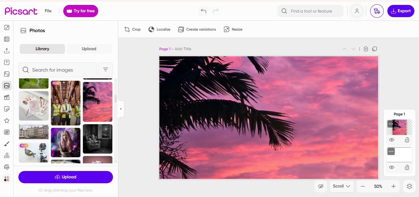 PicsArt - penjana kertas dinding desktop AI yang terkenal secara percuma
