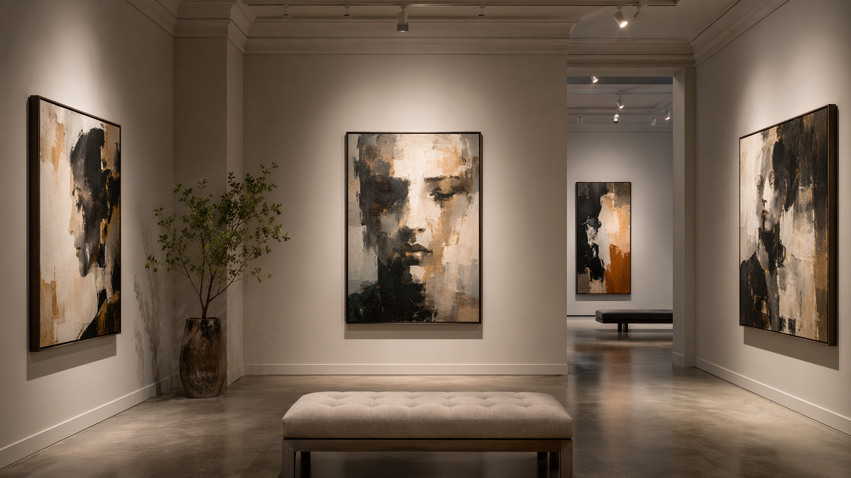 Dreamina Meigen Galleria ai prompt esempio 1: Galleria Minimale Ritratto