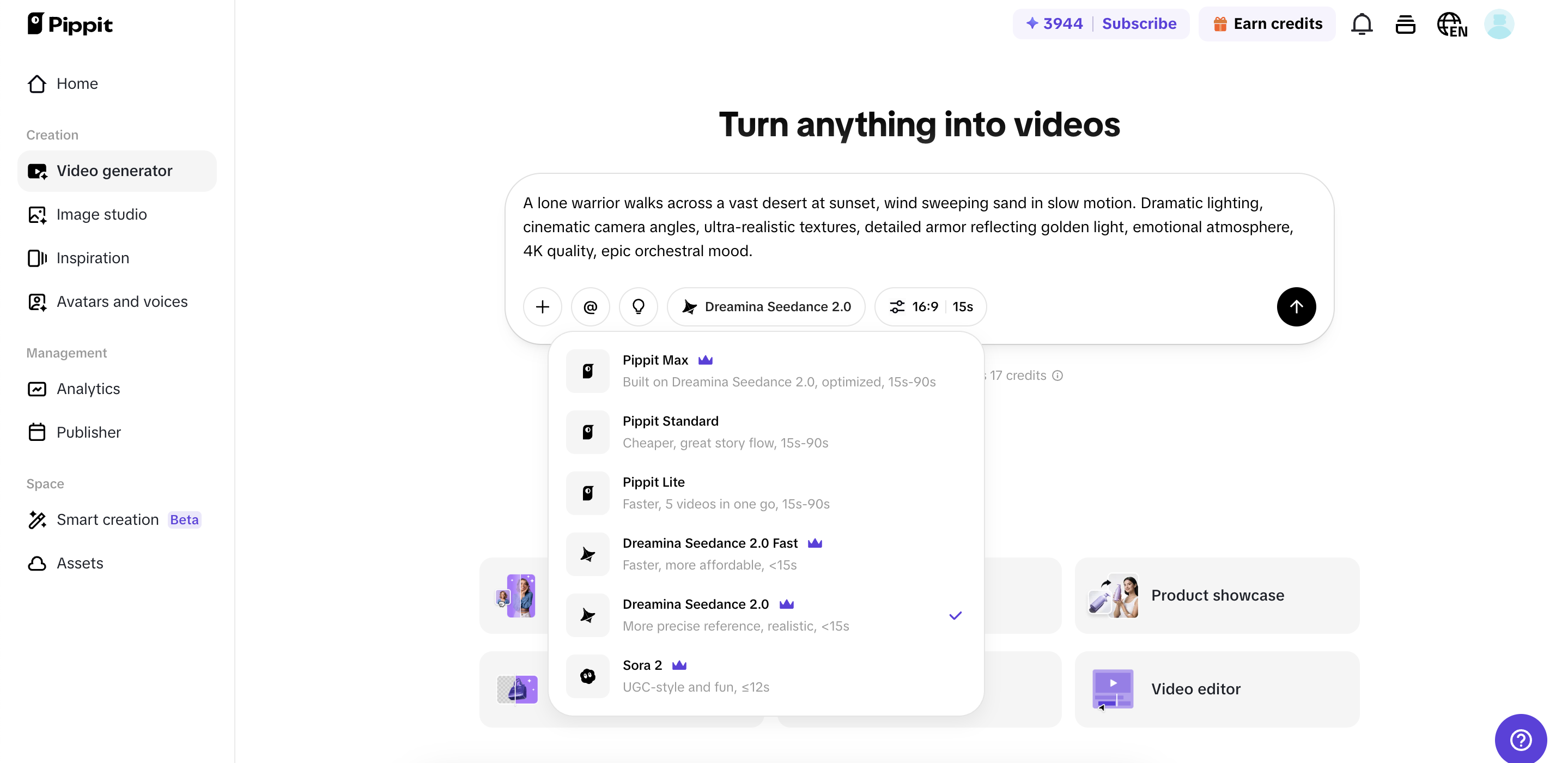 Generate your video