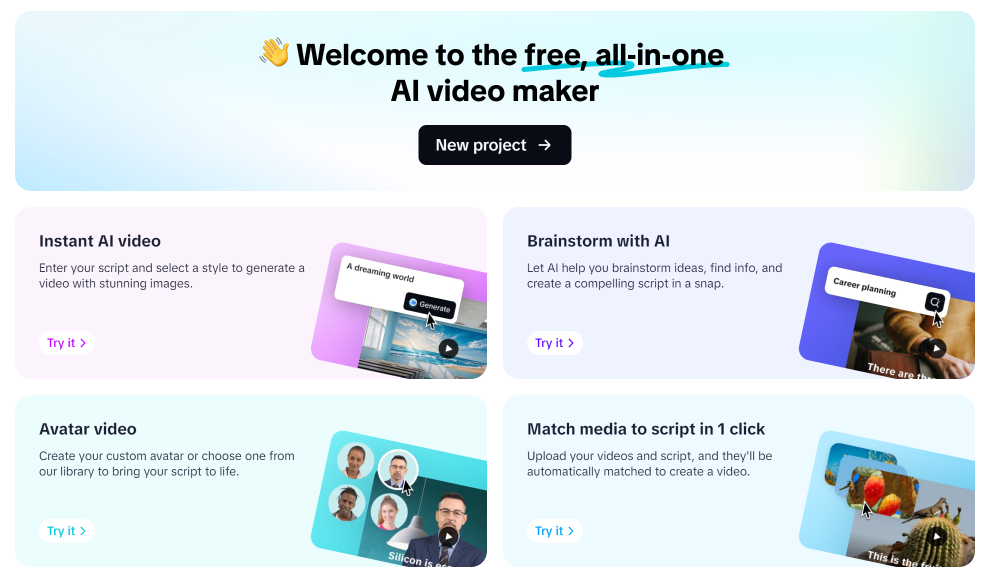 Interface of the CapCut desktop video editor - an easy to use AI avatar video generator