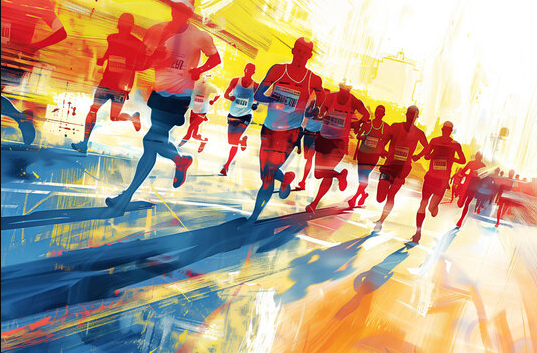 Plakate für Marathonrennen