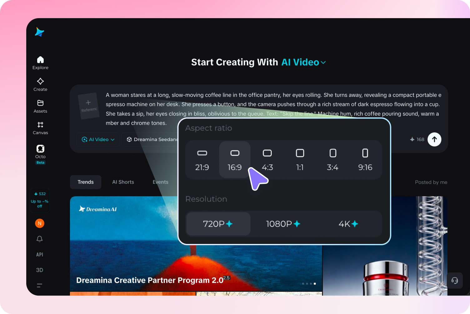 Customize settings and generate