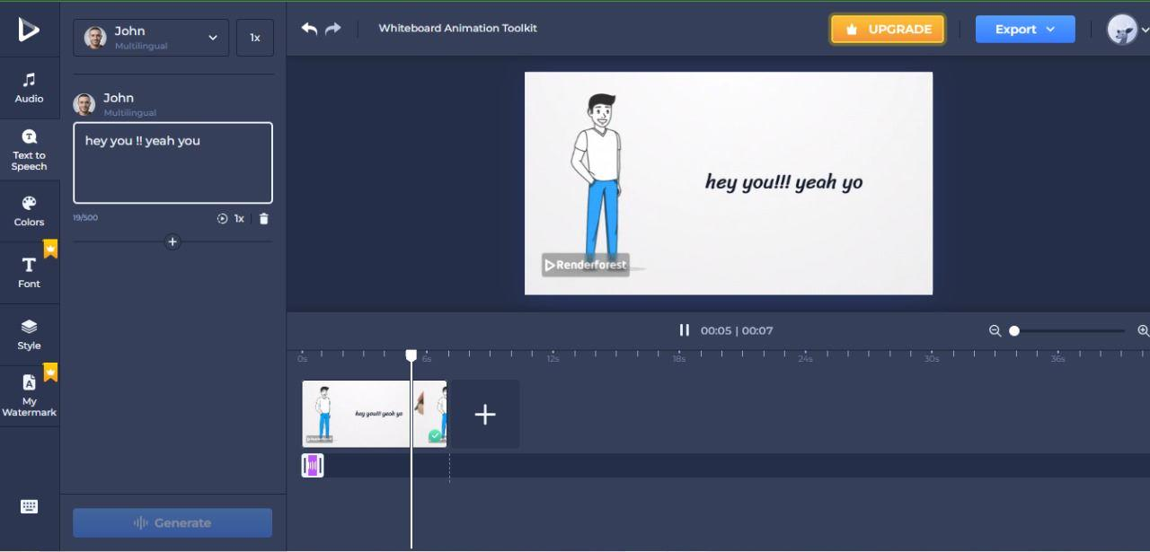 Renderforest, una animación de pizarra en línea