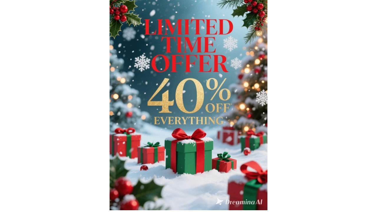 Christmas sale promotion poster