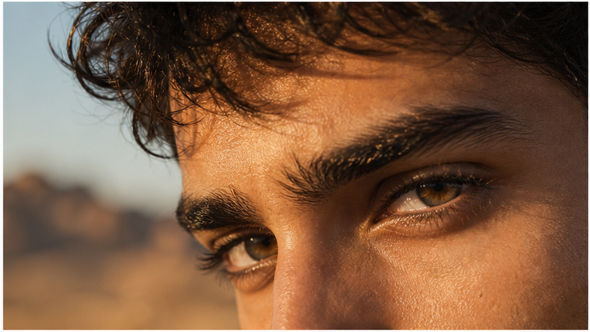 Close-Up Eyes Boys AI Photo Prompts example 3