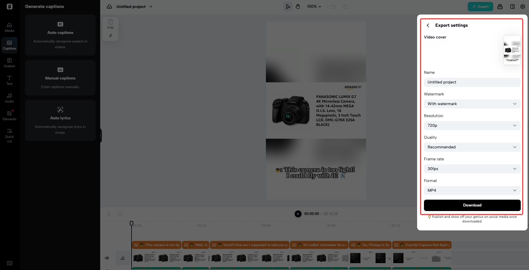 Export your video